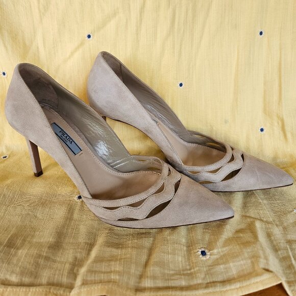 Prada Suede Heels - Picture 1 of 4